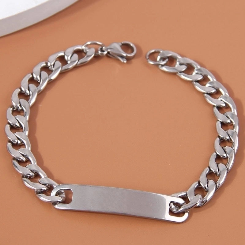 Hip-hop Streetwear Geometric Stainless Steel Men’s Bracelets