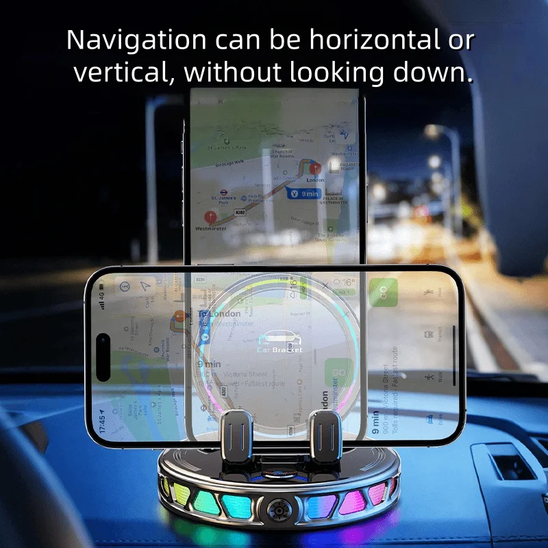 Customized car electric phone holder, new wireless charging, anti-shake dashboard navigation holder