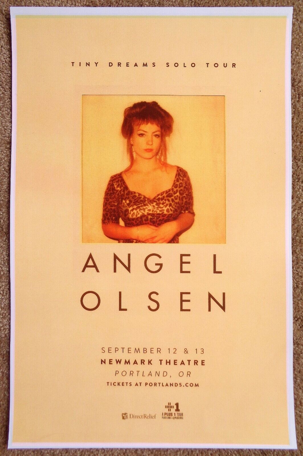 ANGEL OLSEN 2018 Gig POSTER Portland Oregon Concert