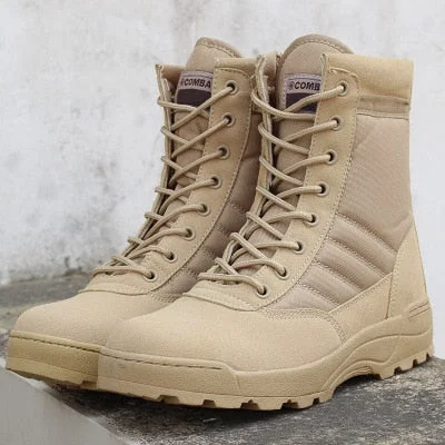 Army Fan Outdoor Waterproof Hiking Shoes Tactical Boots Men and Women High Help Desert Boots Combat Boot Military Tactical Boots