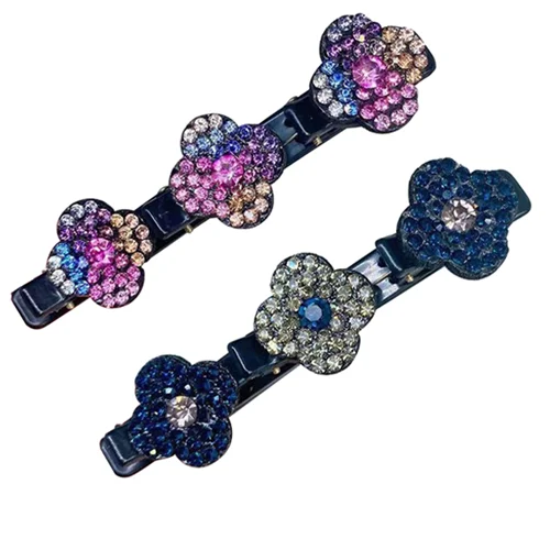 LAST DAY 50% OFF & Free Shipping - Sparkling Crystal Stone Braided Hair Clips