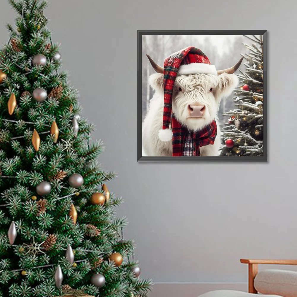 Diamond Painting - Full Round Drill - Christmas Yak(Canvas|30*30cm)