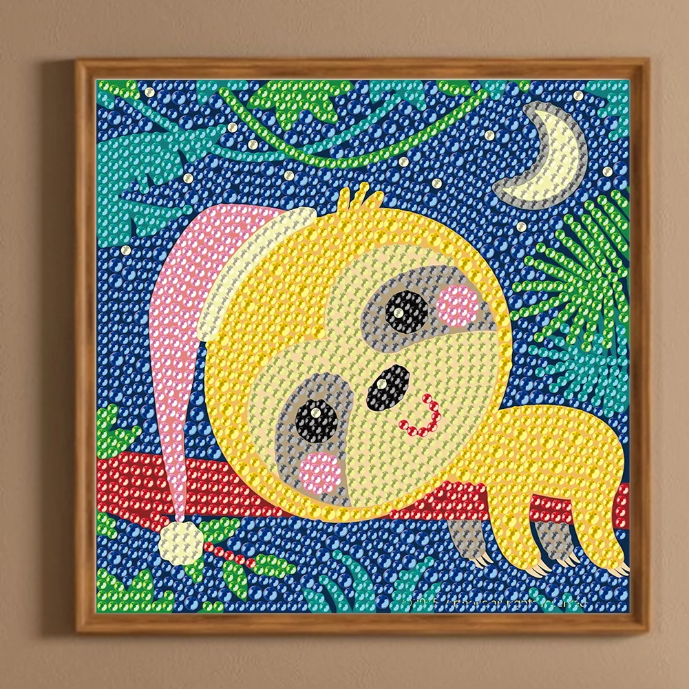 Diamond Painting - Full Crystal Rhinestone - Sloth(18*18cm)