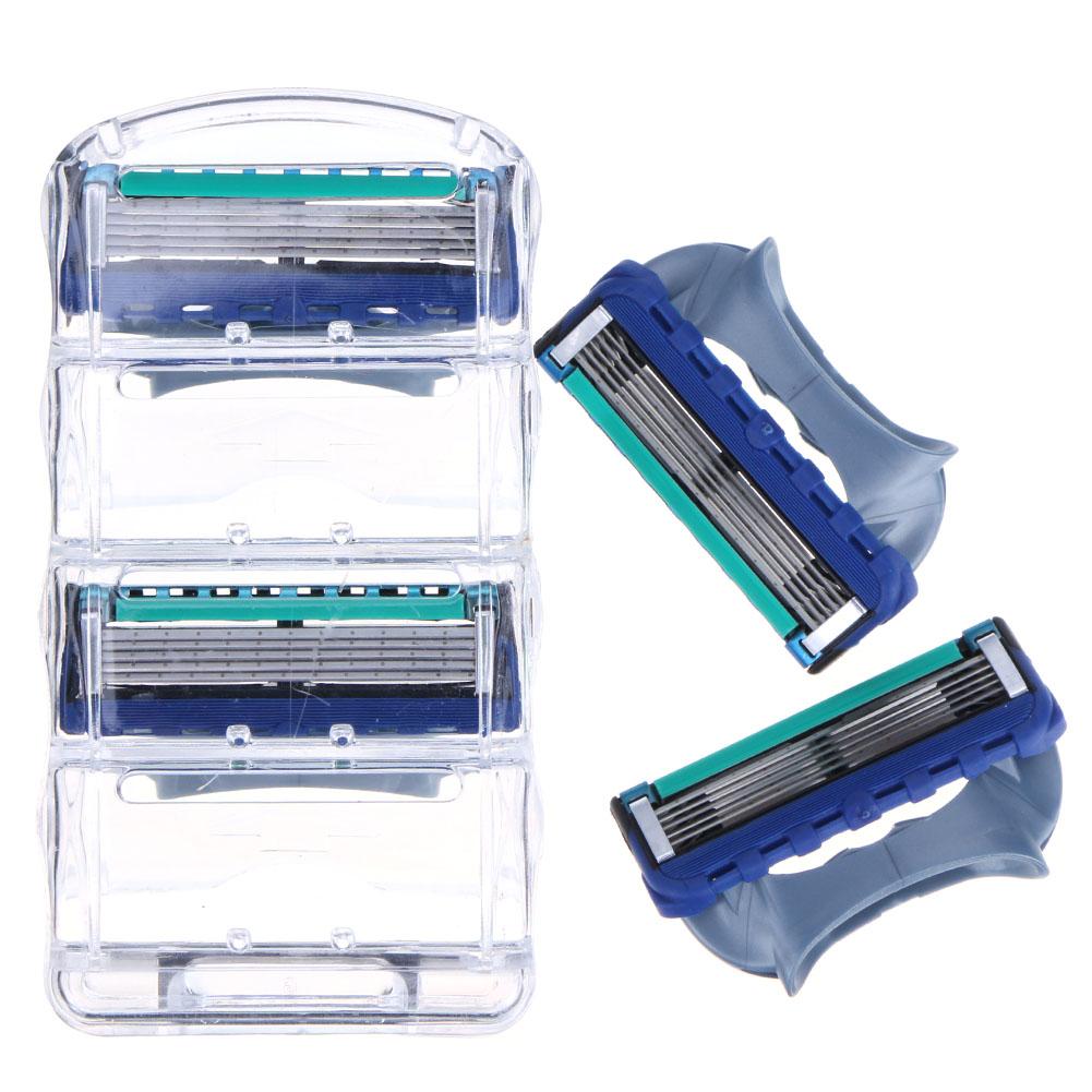 

4pcs/Box Razor Blade 5-Layers Rasoir Shaving Dark Blue Razor Blades, 501 Original