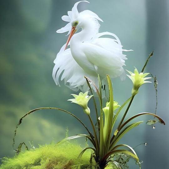 Egret Orchid Flower-Purity And Elegance