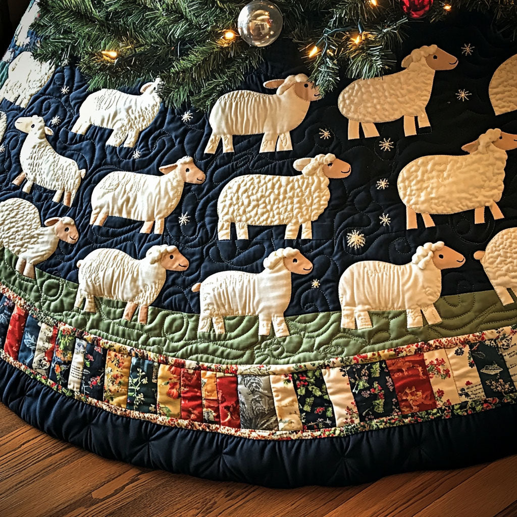 Soft Hooves Quilted Christmas Tree Skirt NCU0PT2425