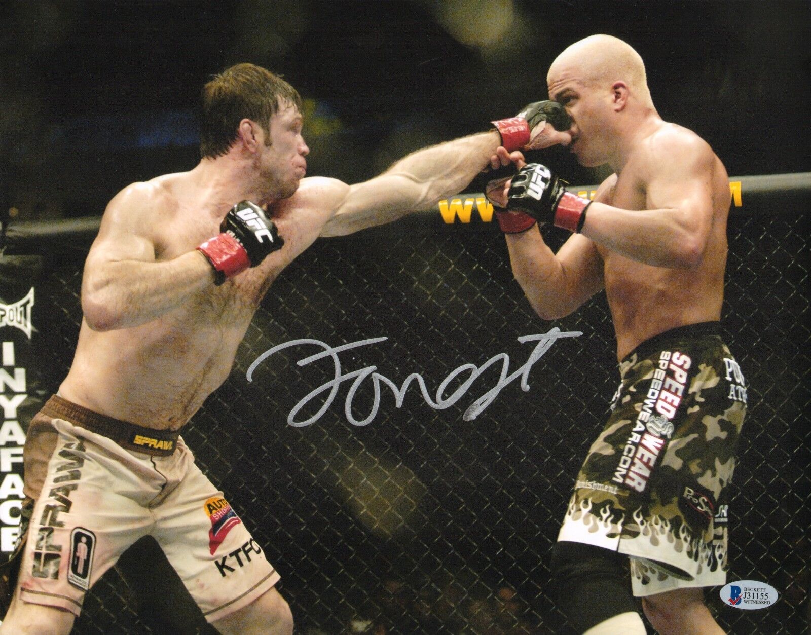 Forrest Griffin Signed 11x14 Photo Poster painting BAS Beckett COA UFC Picture Auto'd 59 106 148