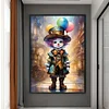 >SALE<Full Embroidery Eco-cotton Thread 11CT Printed Clown Cross Stitch Artwork40x60cm
