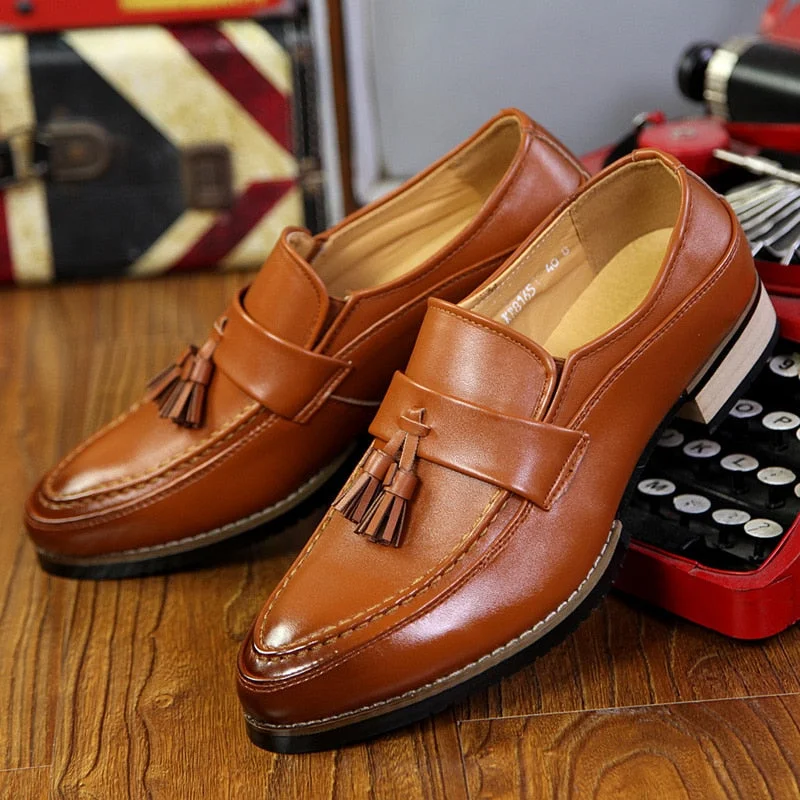 Men's Casual Shoes Fashion business dress Soft Moccasins Loafers High-Quality men Leather shoes Gommino Zapatos Chaussure p4