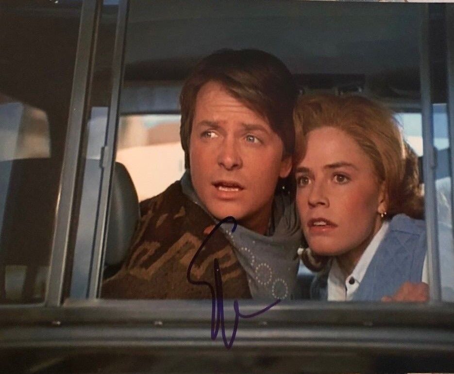 Elisabeth Shue Michael J Fox signed autographed 8x10 Photo Poster painting Back to the Future