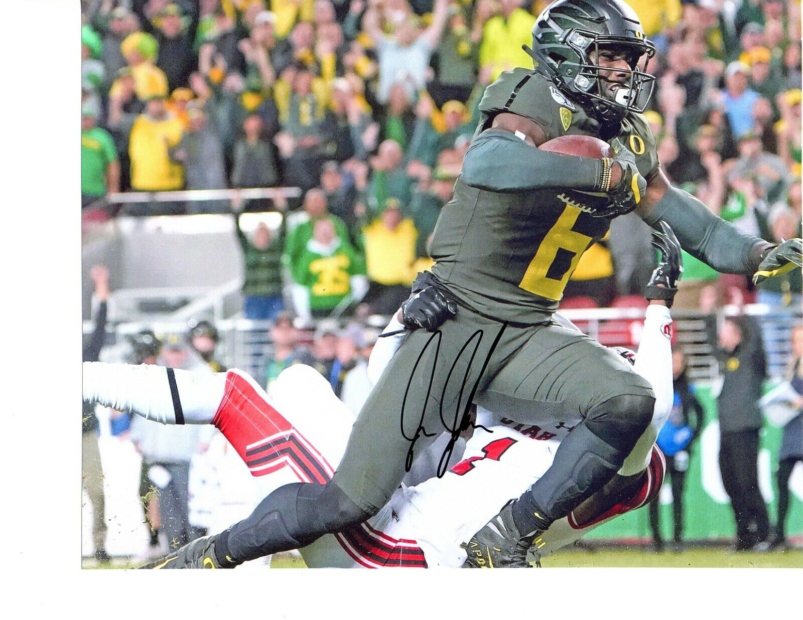 Juwan Johnson Oregon Ducks signed autographed 8x10 football Photo Poster painting 2020NFLDraft