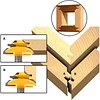 2pcs Tongue and Groove Router Bits Set 1/2''shank V Notch Flooring Woodworking