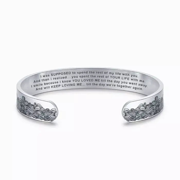 Unique Gift To My Husband in Heaven Memorial Bracelet