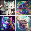 4Pack Animal-Full Round Diamond Painting(30x30cm)