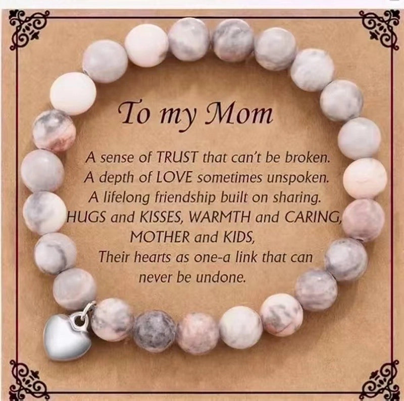 2 Pieces Retro Geometric Natural Stone Handmade Bracelets