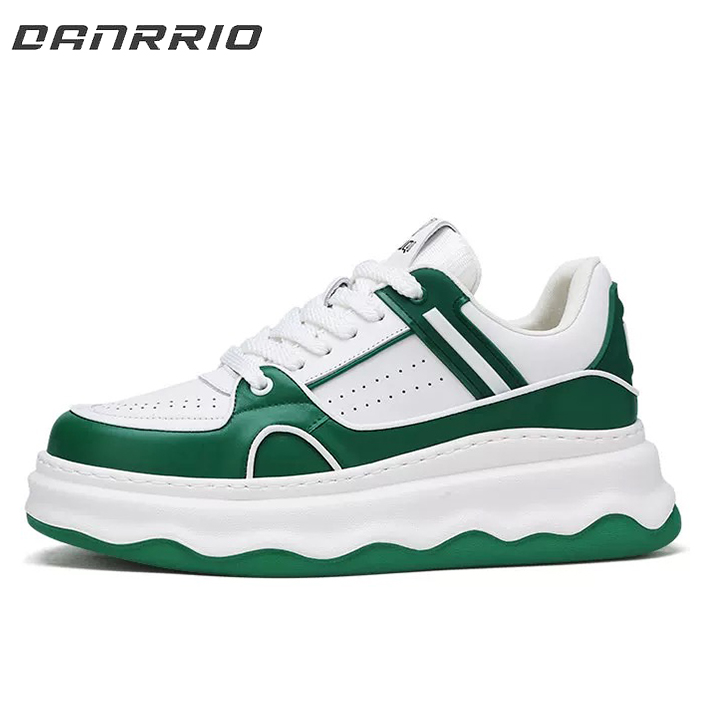 DANRRIO Leather Thick-soled Elevation Casual Cowhide Skate Shoes DANRRIO.COM DANRRIO