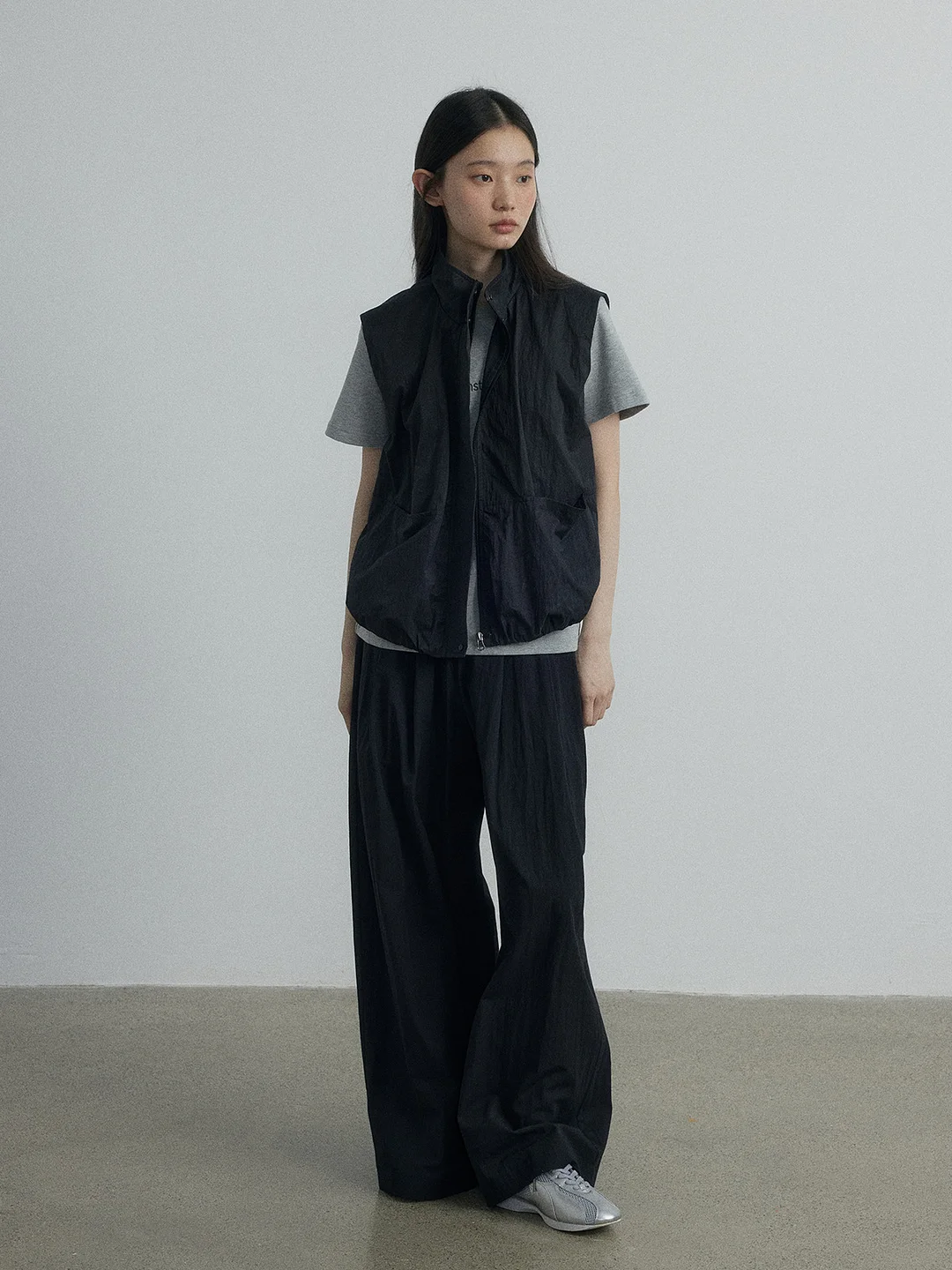 Toloer [Daihe] Autumn New Leisure Stand Collar Easy And Simple Temperament Joker Anti-Wrinkle Vest Coat Female H7429-Outfit Ideas