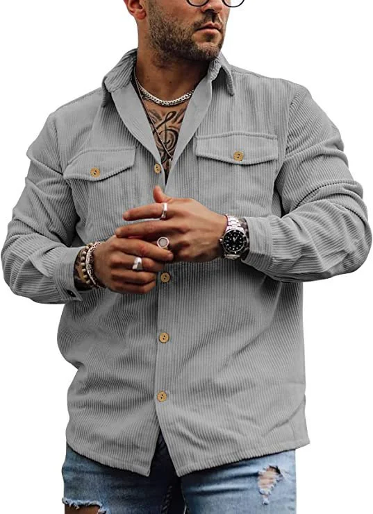 Men's Outdoor Vintage Corduroy Shirt Jacket