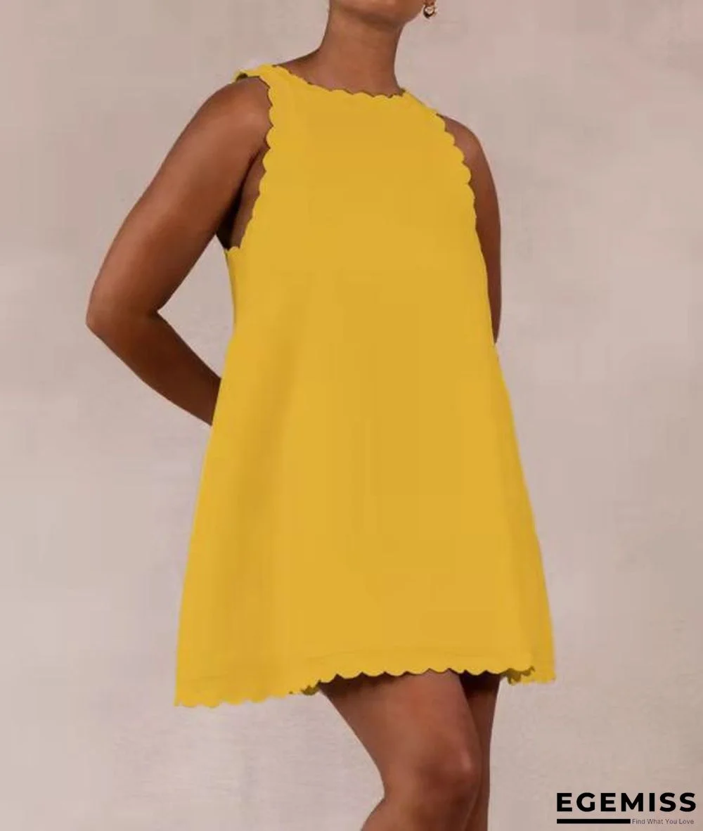 Casual Cotton And Linen Solid Color Embroidered Flounces Women's Dress White Dresses | EGEMISS