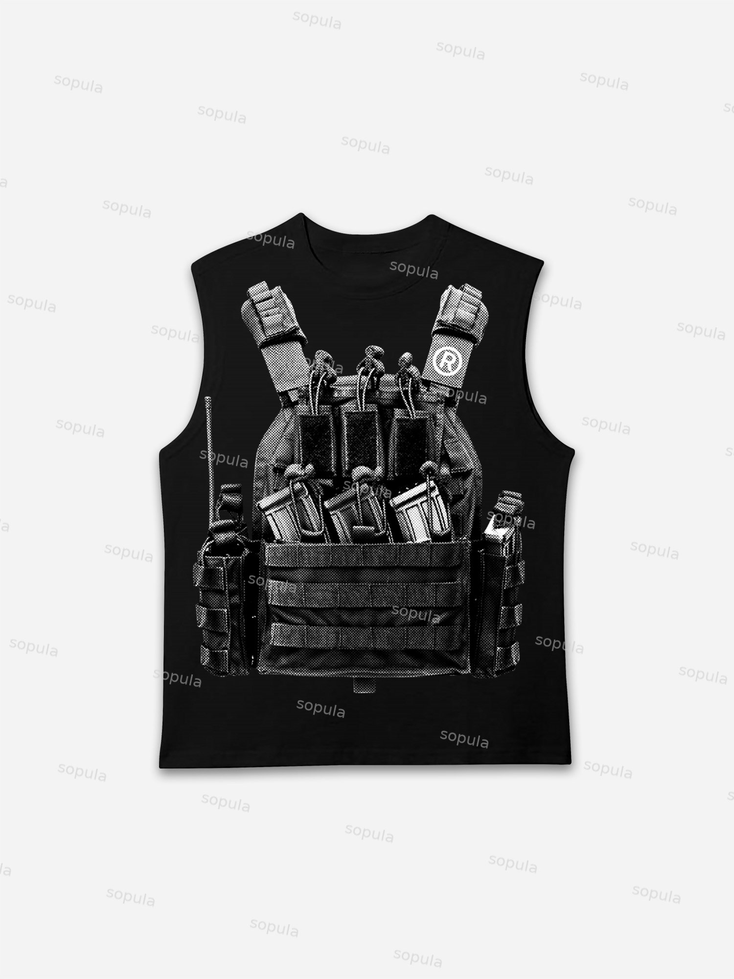 Vintage Locations Body Armor Firearms Graphic Tank Top
