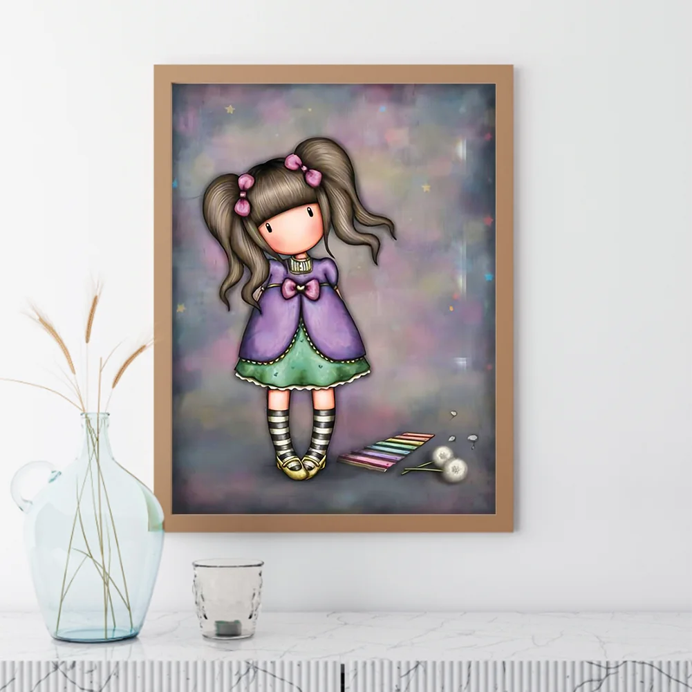 5D DIY Full Round Drill Diamond Painting Grace Doll Home Decoration (GS3058 )