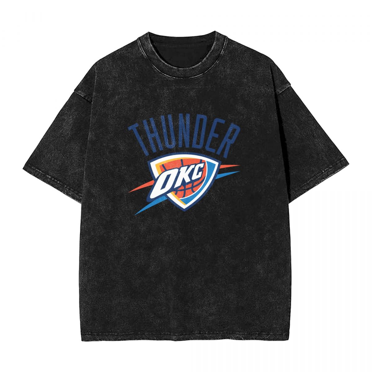 Oklahoma City Thunder Logo Men's Oversized Streetwear Tee Shirts