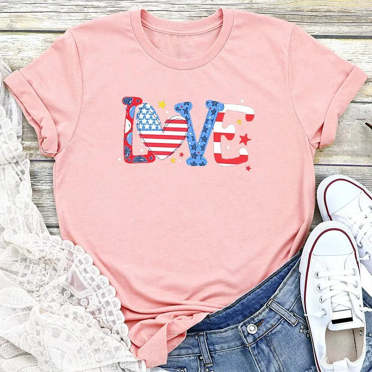 LOVE Flag T-Shirt Tee --Annaletters