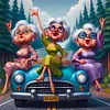 Funny Granny-Full Round Diamond Painting 40*40cm