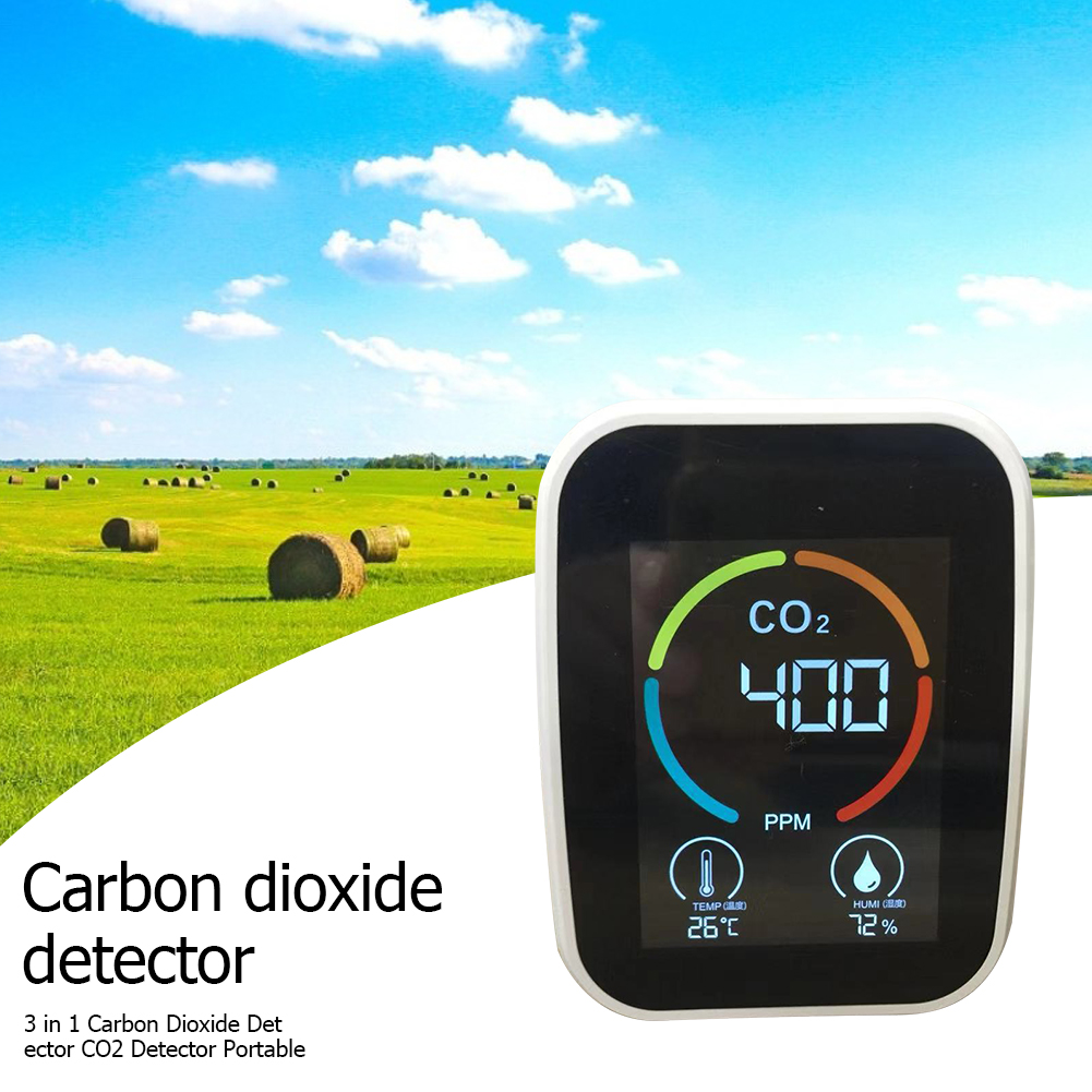 3 in 1 Air Quality CO2 Temperature Humidity Tester Carbon Dioxide Detector от Cesdeals WW