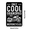 Cool Grandpa Riding Motorcycle - Metal Tin Signs(8*12Inch/12*16Inch) - Garage&Transport