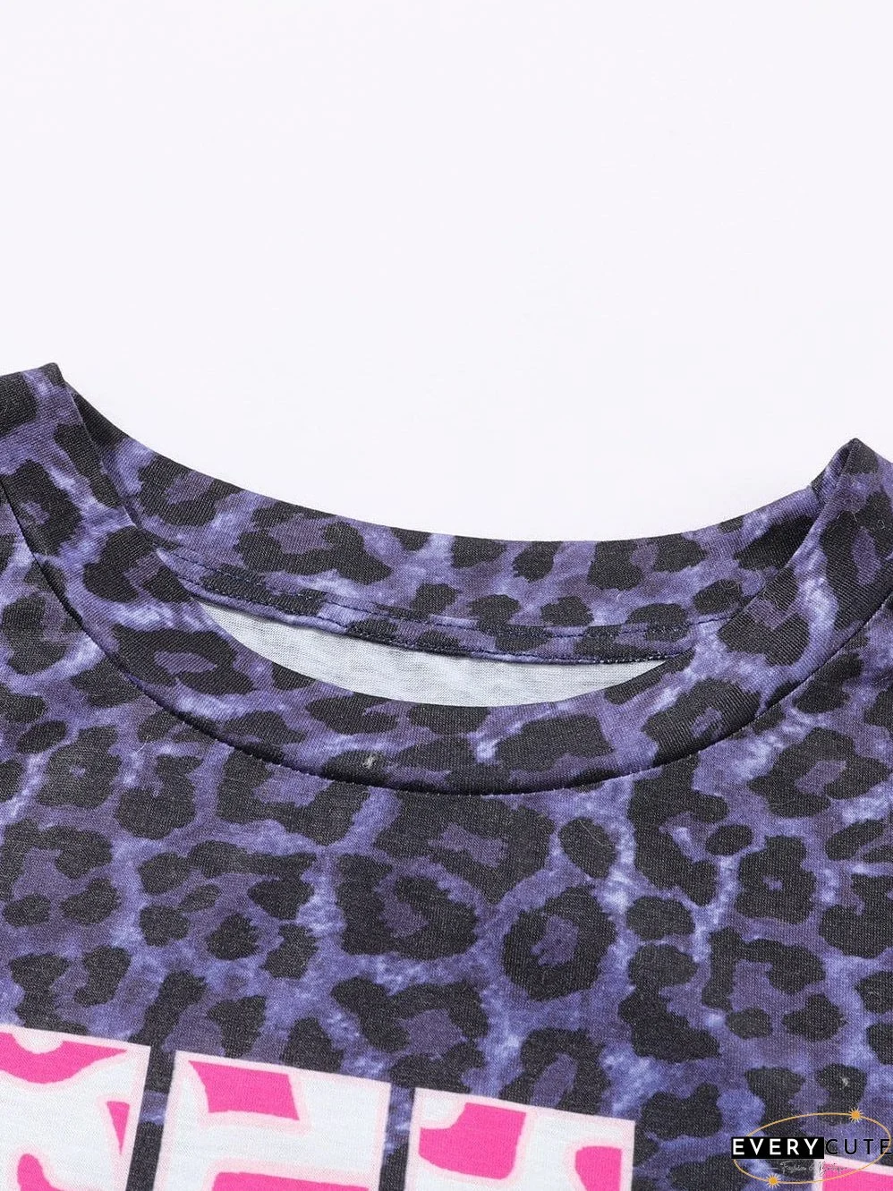 Wild West Leopard Print Graphic Tee in Smoke Gray