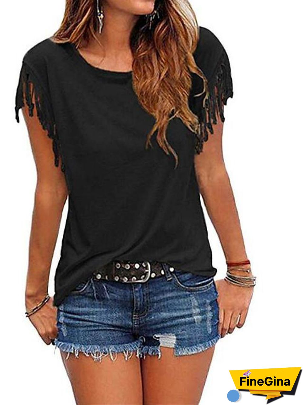 Women's Plus Size Blouse Shirt Color Block Plain Fashion Round Neck Tops Basic Top White Black Purple-827