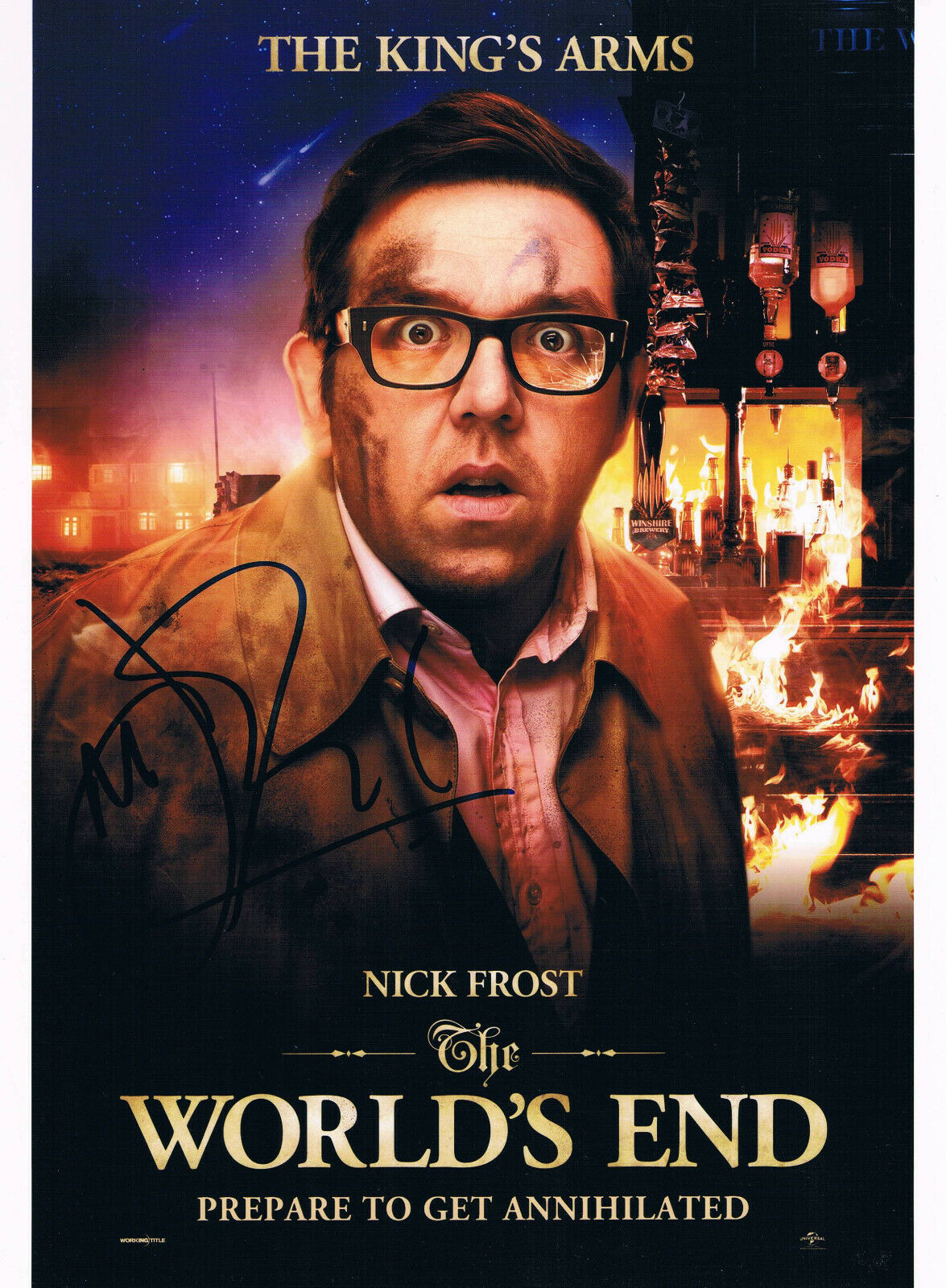 Nick Frost 1972- autograph IN PERSON signed Photo Poster painting 8x11