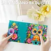 6pcs Diamond Painting Birds and Owls Greeting Card Kits with Envelopes for Family Friend Gifts