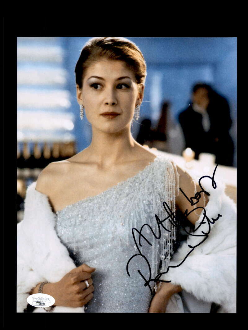 Rosamond Pike JSA Cert Signed 8x10 Photo Poster painting James Bond Autograph