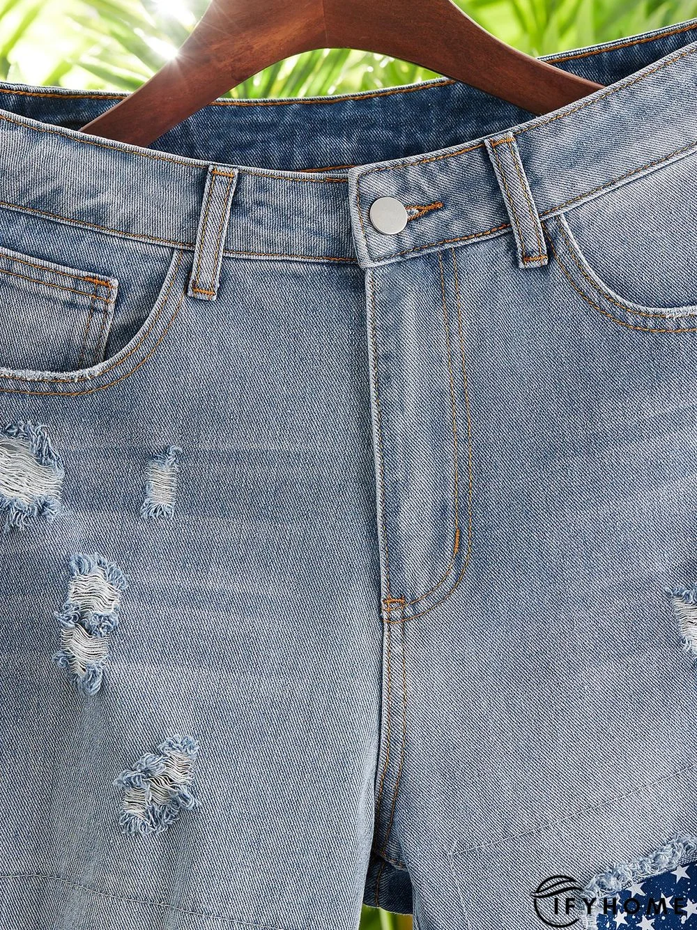 Cotton Flag Pockets Regular Fit Denim&jeans | IFYHOME