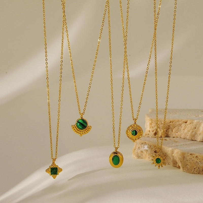 Elegant Luxurious Shiny Geometric Tree 304 Stainless Steel Necklace