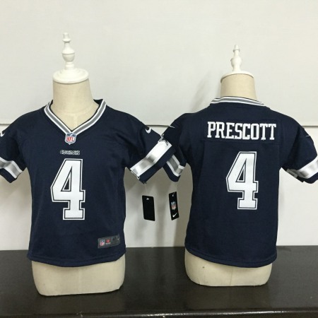 Toddler  Dallas Cowboys #4 Dak Prescott Navy Blue Team Color Stitched NFL Jersey