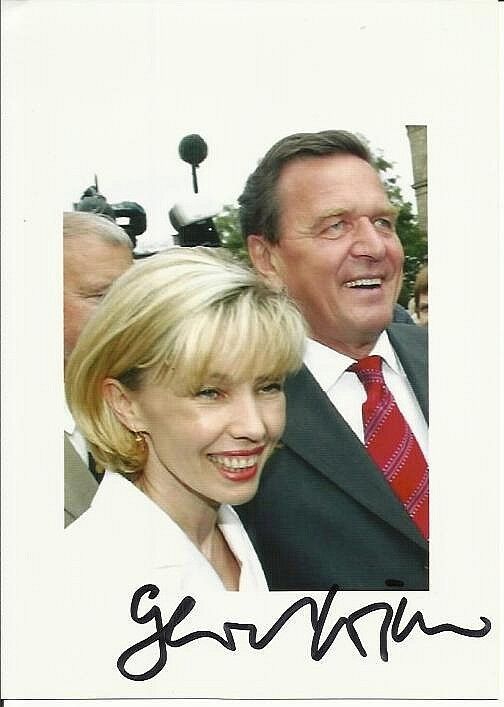 GERHARD SCHRODER Signed Photo Poster paintinggraph - former German Chancellor - preprint