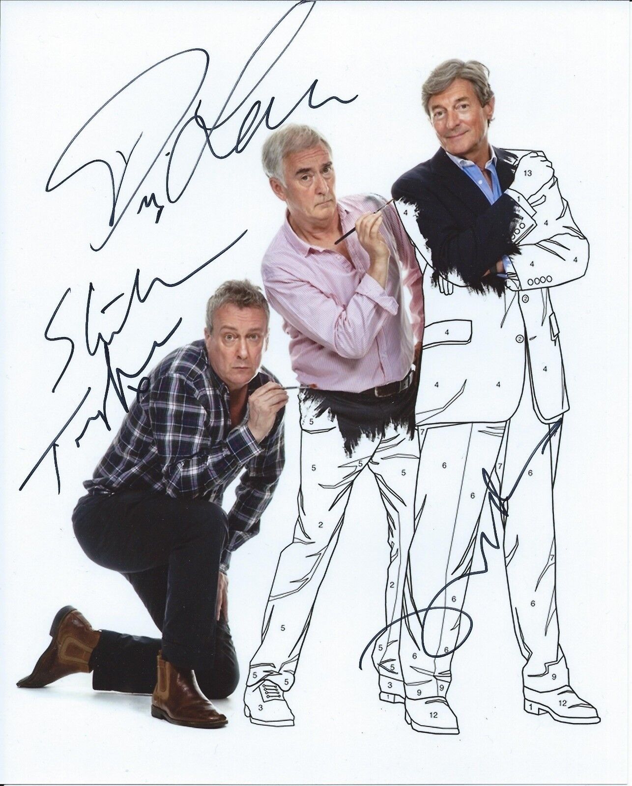 Stephen Tompkinson, Denis Lawson, Nigel Haver autographs - signed ART Photo Poster painting