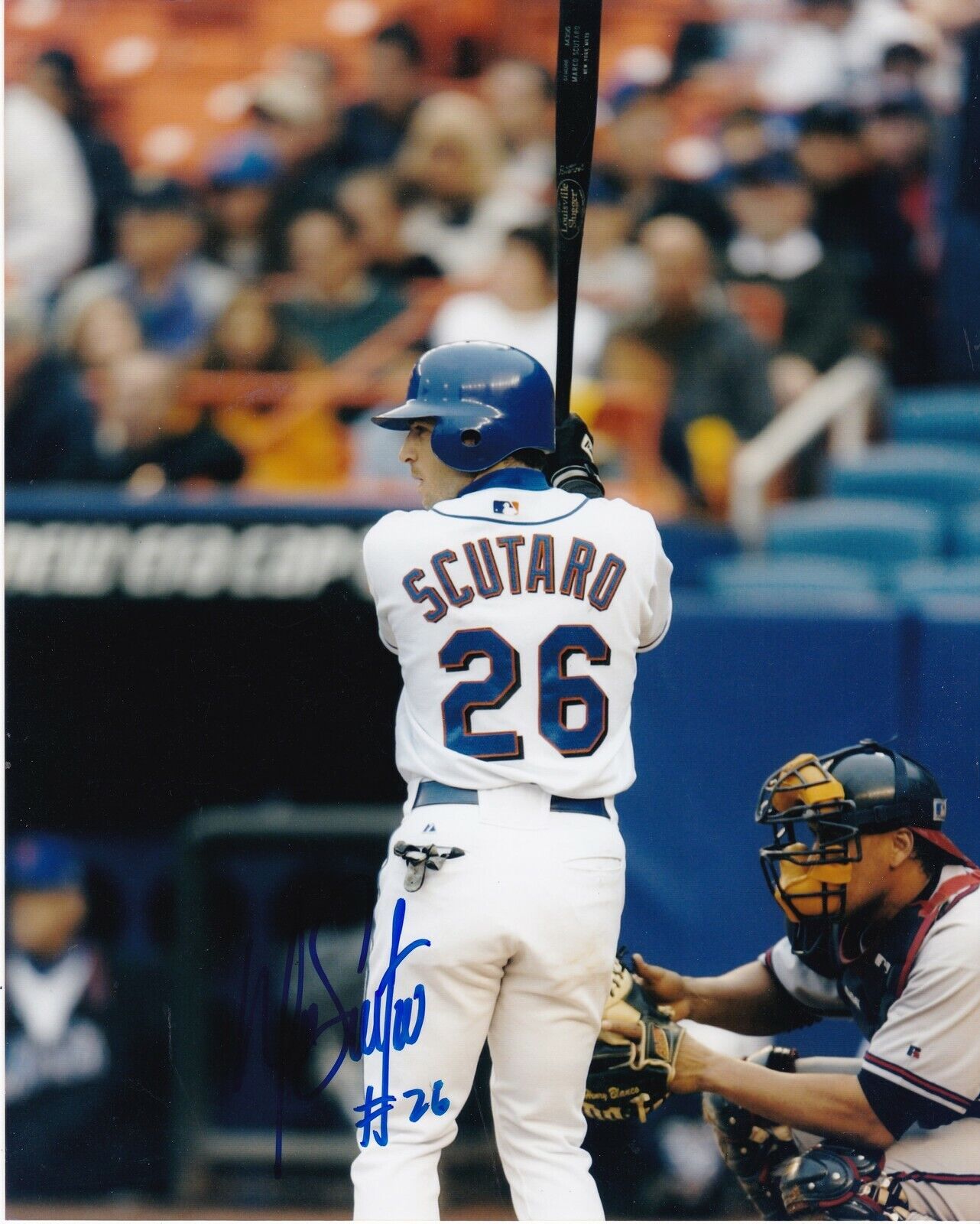 MARCO SCUTARO NEW YORK METS ACTION SIGNED 8x10