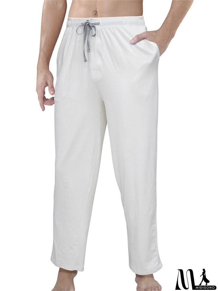 MidiSono - Men's Spring Autumn Cotton Soothing Home Sports Trousers