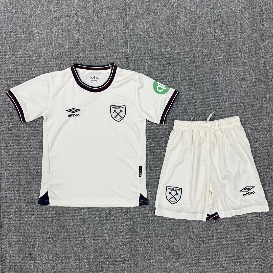 25/26 West Ham United Away Kids Kit Thai version football shirt 