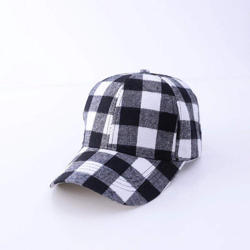 Unisex Casual Minimalist Stripe Lattice Flower Curved Eaves Baseball Cap