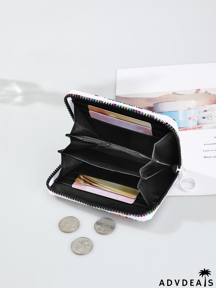 Colorblock Graphic Small Wallet