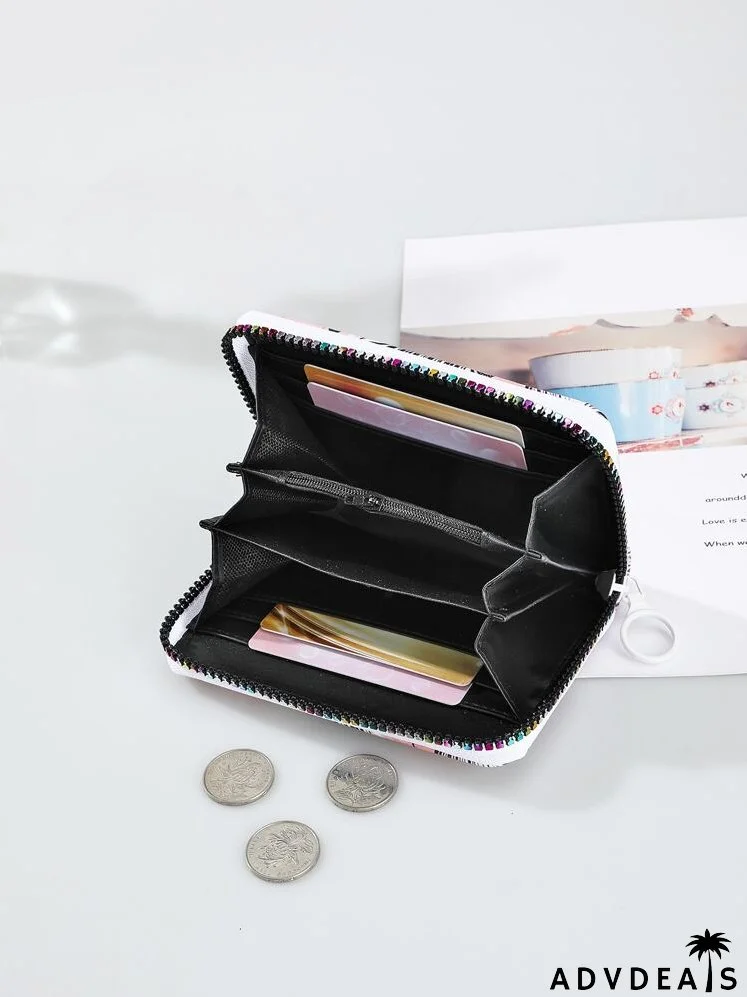 Colorblock Graphic Small Wallet