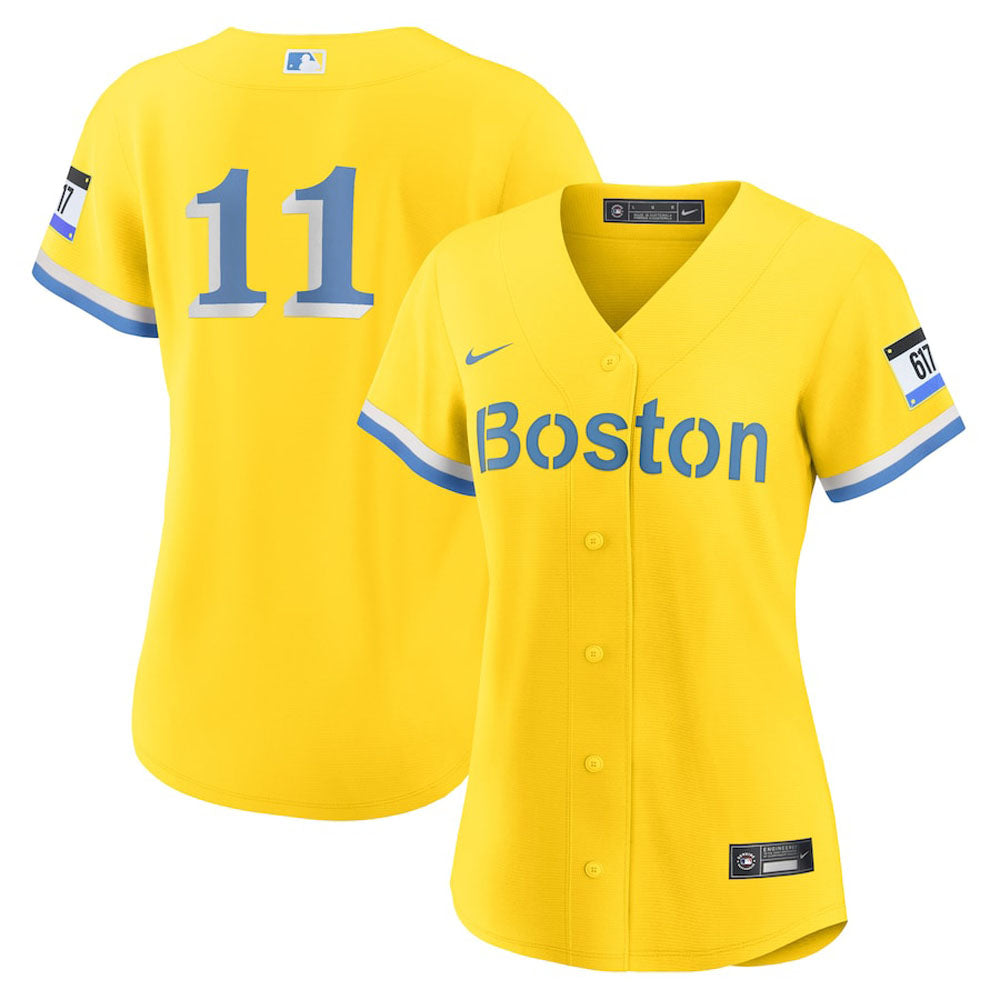 Women's Boston Red Sox Rafael Devers City Connect Replica Jersey - Gold mysite