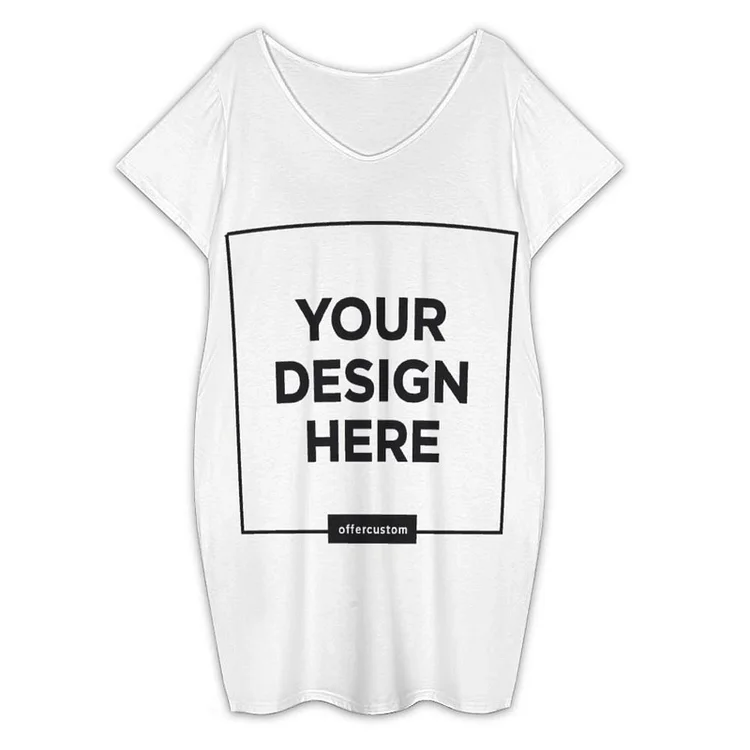 Personalized Design  Short Sleeved Medium Length Skirt Full Print