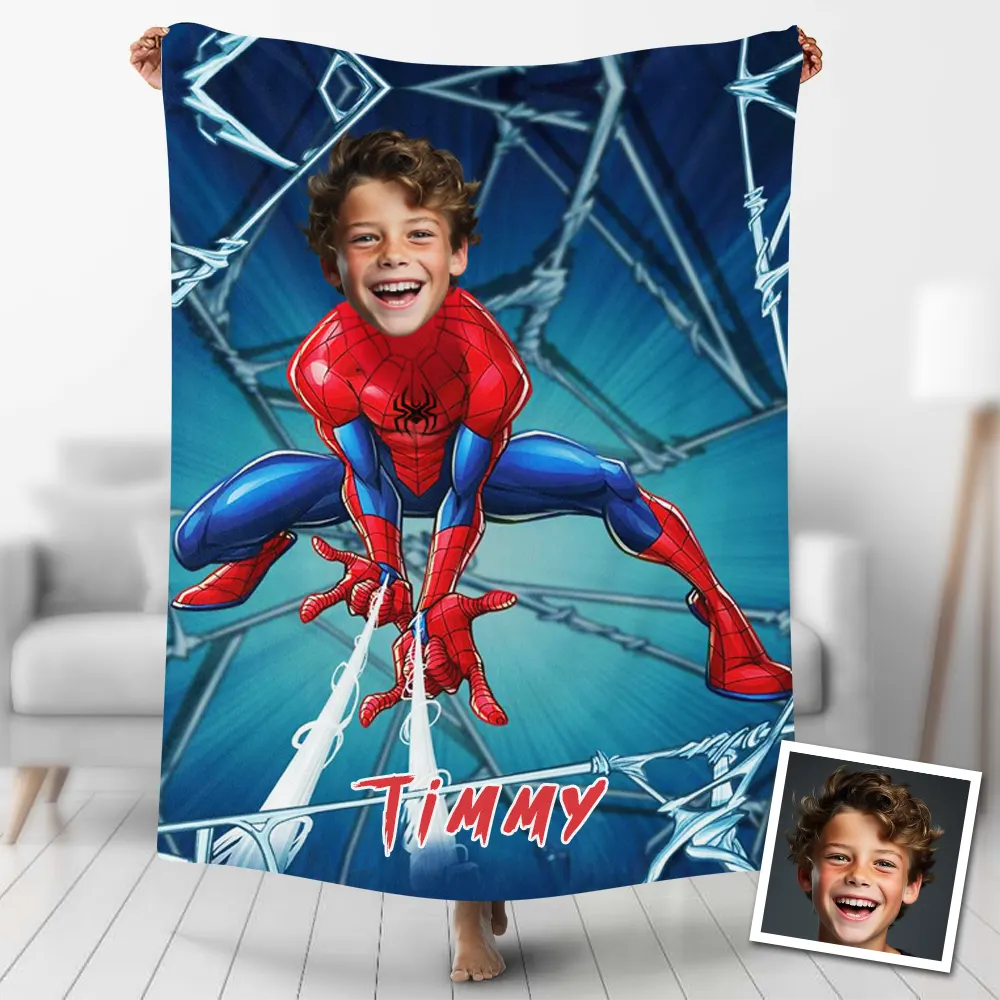 Custom Blankets Personalized Spiderman Blanket