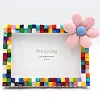 Daisy Flower DIY Building Block Photo Frame Kit,Creative Handmade Assembled Photo Frame Handmade Craft Gift Home Tabletop Display Decor